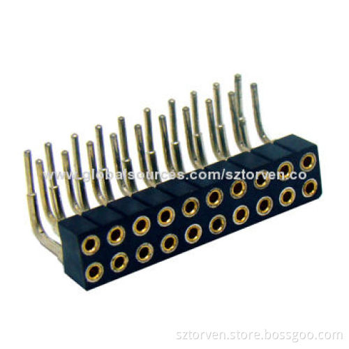 Socket Connector, 2.0mm, Right Angle Dip Type, Single and Dual Row